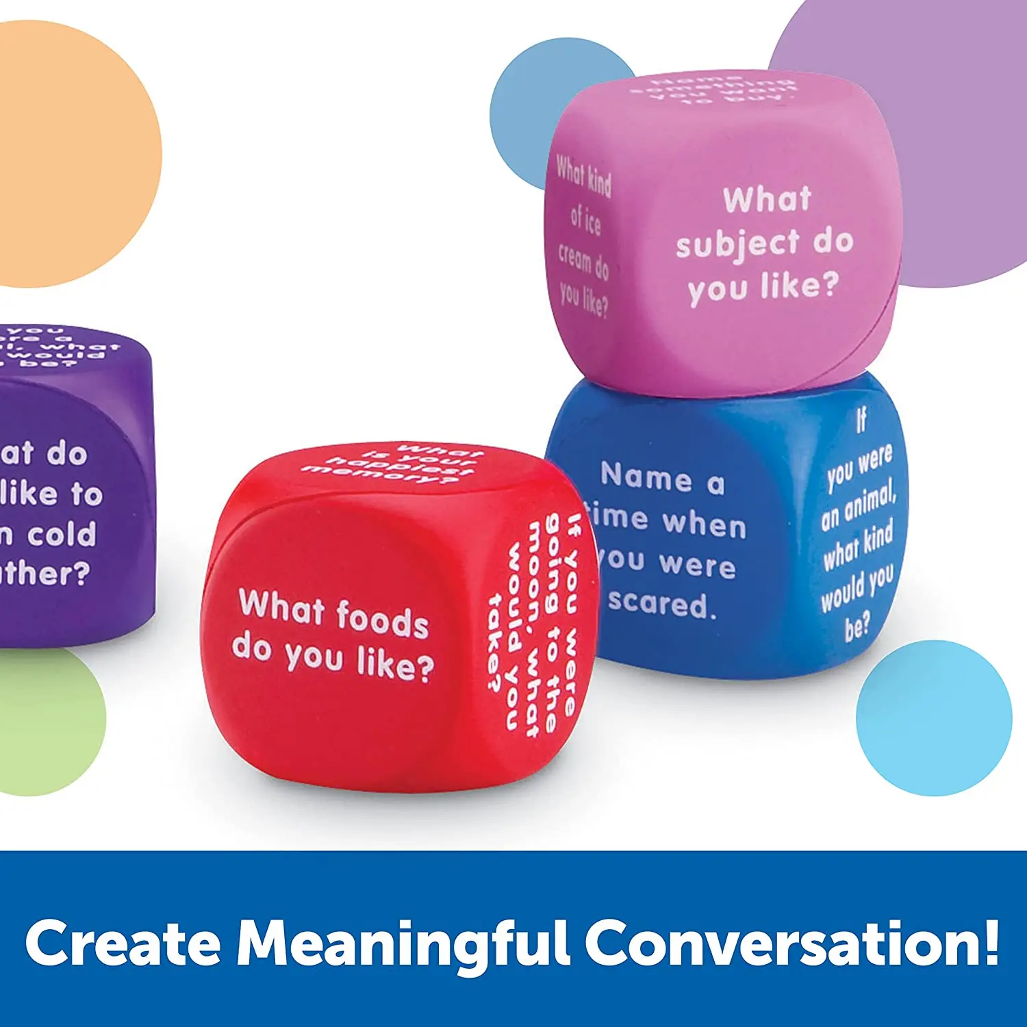 OEM Learning Resources Conversation Cubes PU Foam Cubes for Kids Social Emotional Learning