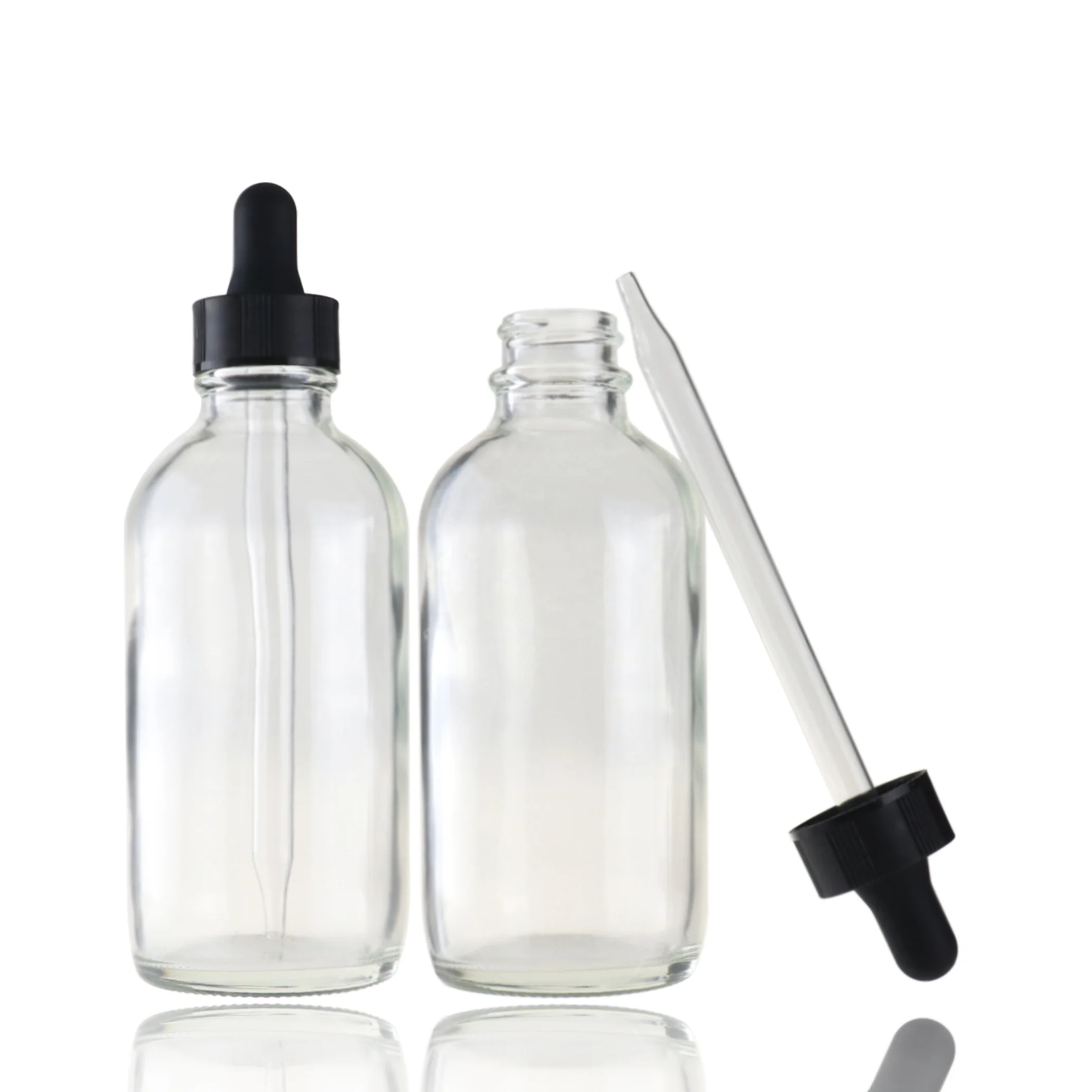 4oz Hot-Selling Glass Thick Bottle Package Essential Oil Dropper Bottle Clear Glass Serum Bottle With Dropper
