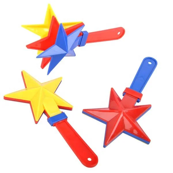 15 cm Hand clapper star clapper cheer props for kids game and party toys