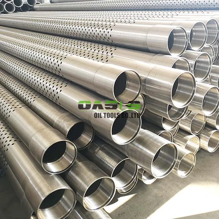ASTM A312 AISI 304/316 Stainless Steel API Perforated Drainage Well Casing Pipe with BTC Thread