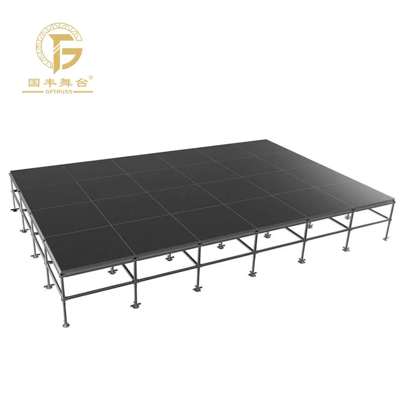Portable Square Aluminum Plywood  Stage with Iron Frame and TUV Certified for Concerts