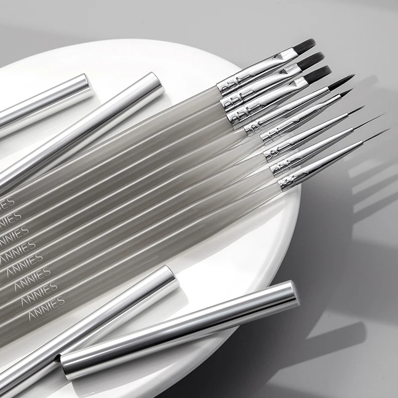 8pcs Nail Art Dotting Brush Nail Art Cleaning Brushes Nail Art Paint Brush Set