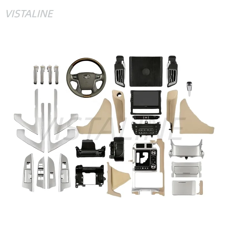 Auto Center Console Steering Wheel Upgrade LC200 Interior For Land Cruiser LC200 2008-2015 Model Inside Upgrade 2016-2022