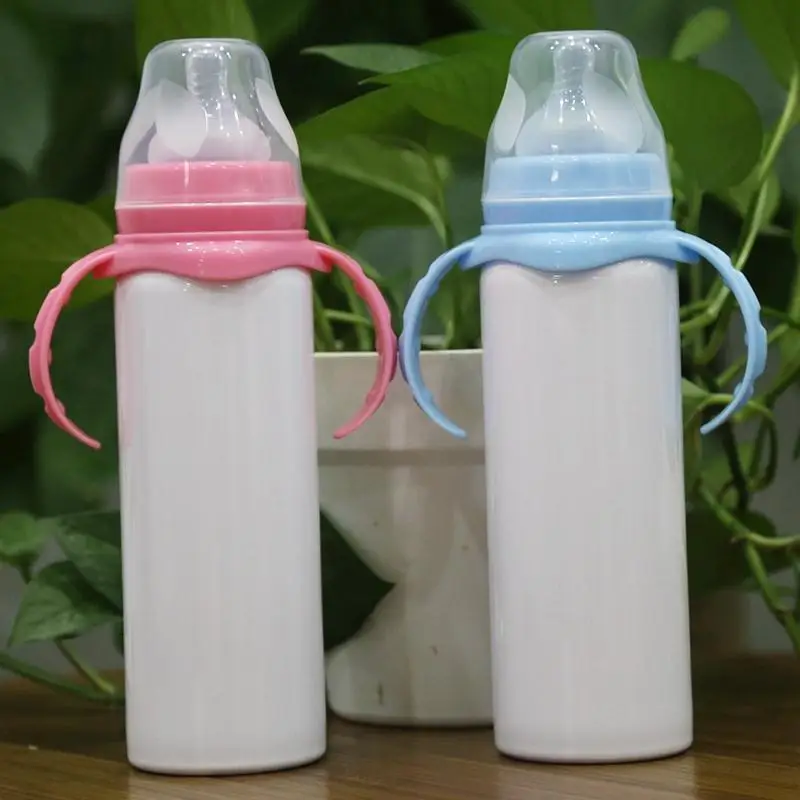 
amazon hot sales stainless steel sublimation blank milk feeding insulated baby infant bottles with handle with lid 