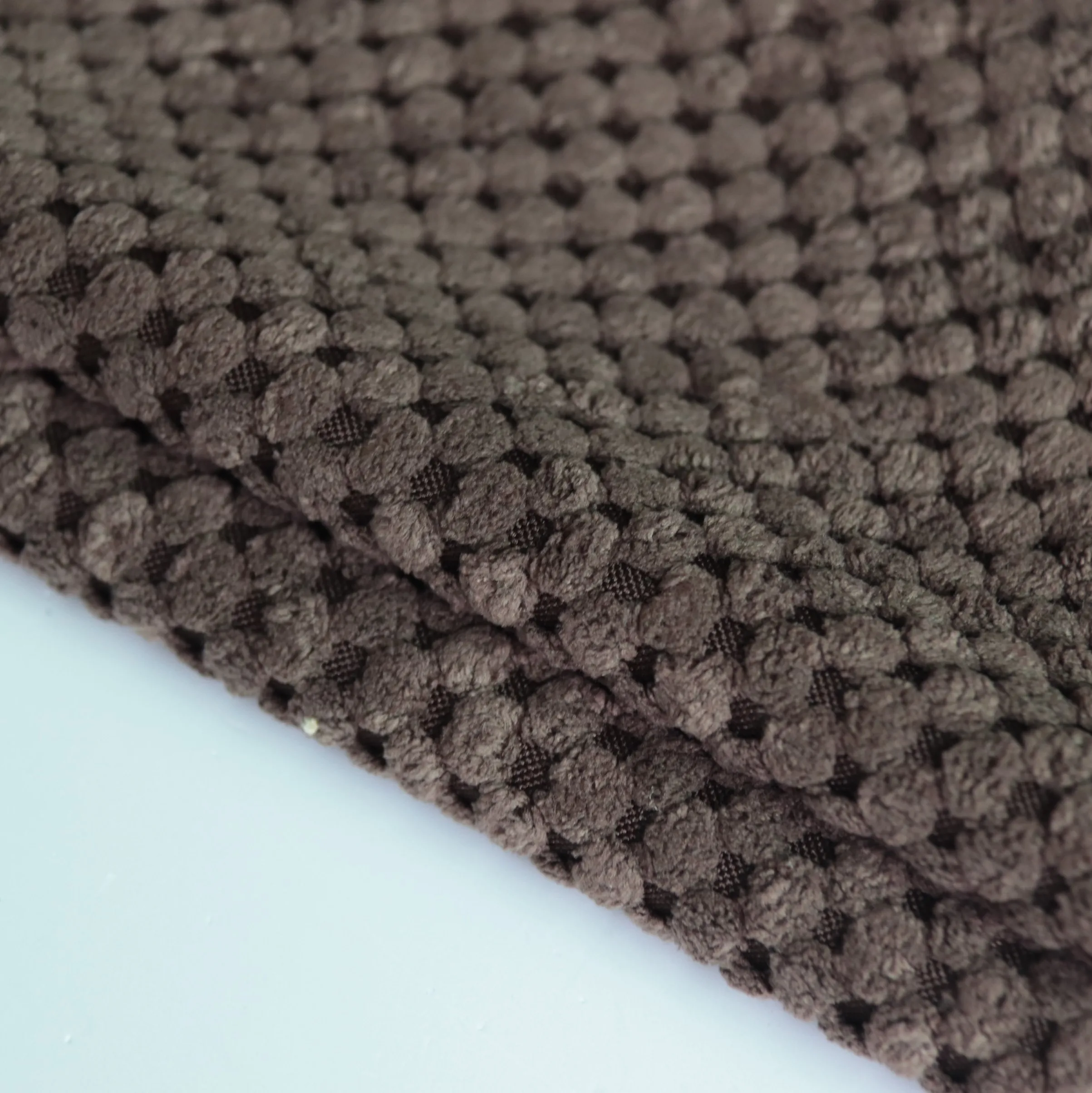 No Moq polyester nylon 255gsm Steamed bread check jacquard solid Corduroy Fabric for sofa cover