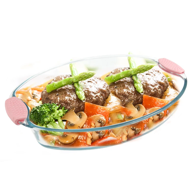 Heat resistant borosilicate glass bakeware