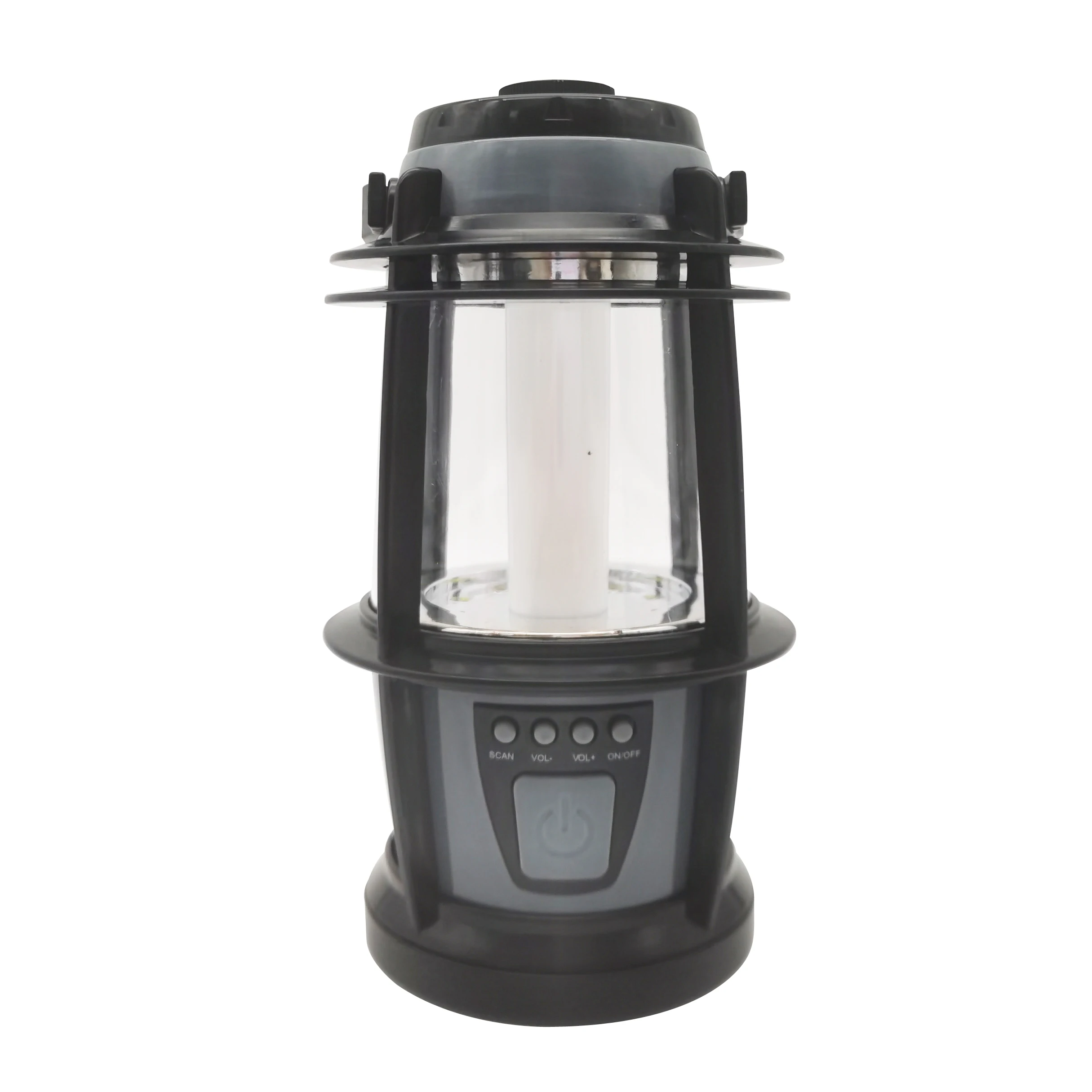 
LED lantern with FM radio Camping light outdoor 3*AA camp lamp with hook 