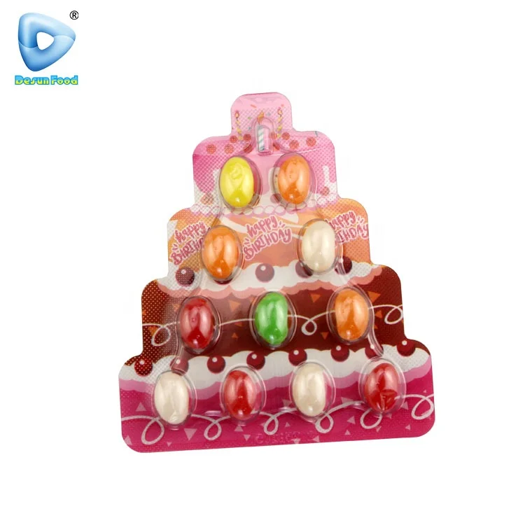 Wholesale Custom Halal Colour Cake Shape Jelly Bean Soft Candy For Kids