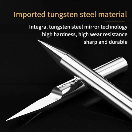 WEIX CNC Engraving Tool CNC Carbide Flat Bottom V Shape Engraving Cutter Bit V-Groove Milling Cutter Bit Engraving Router Bit