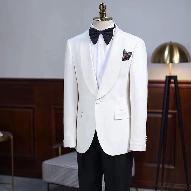 MTM made to measure Custom White Coat Pant handmade bespoke tailoring men suits 3 piece coat pant men suit Man Suits For Wedding