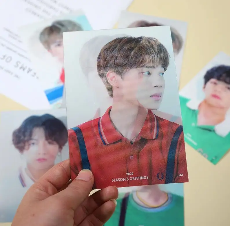 Wholesale customized 3D Lenticular printing business photo card 2.3*3.5 inch photocard postcard for K-pop