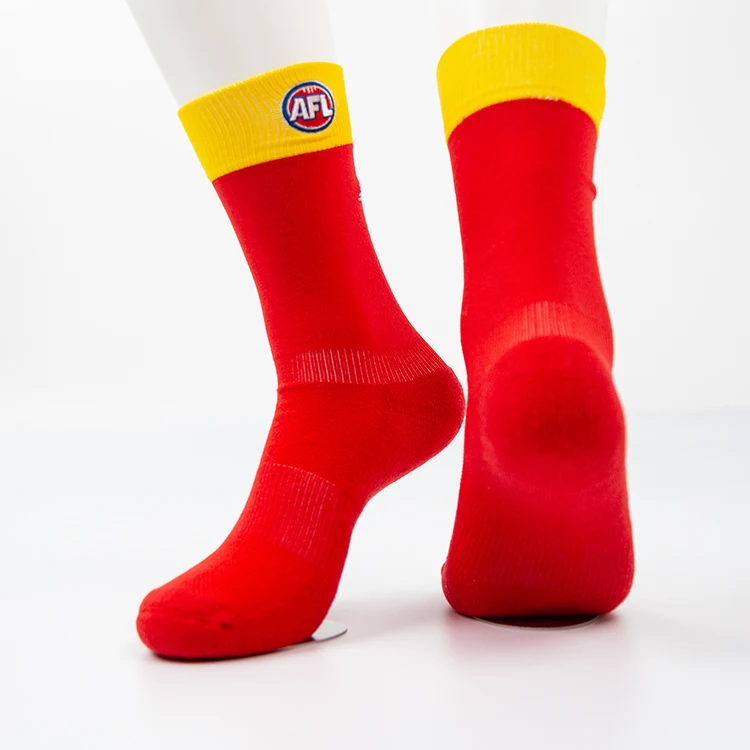 Custom Athletic Sports Socks Made Bottom Compression Breathable knitting High Quality Team AFL Socks