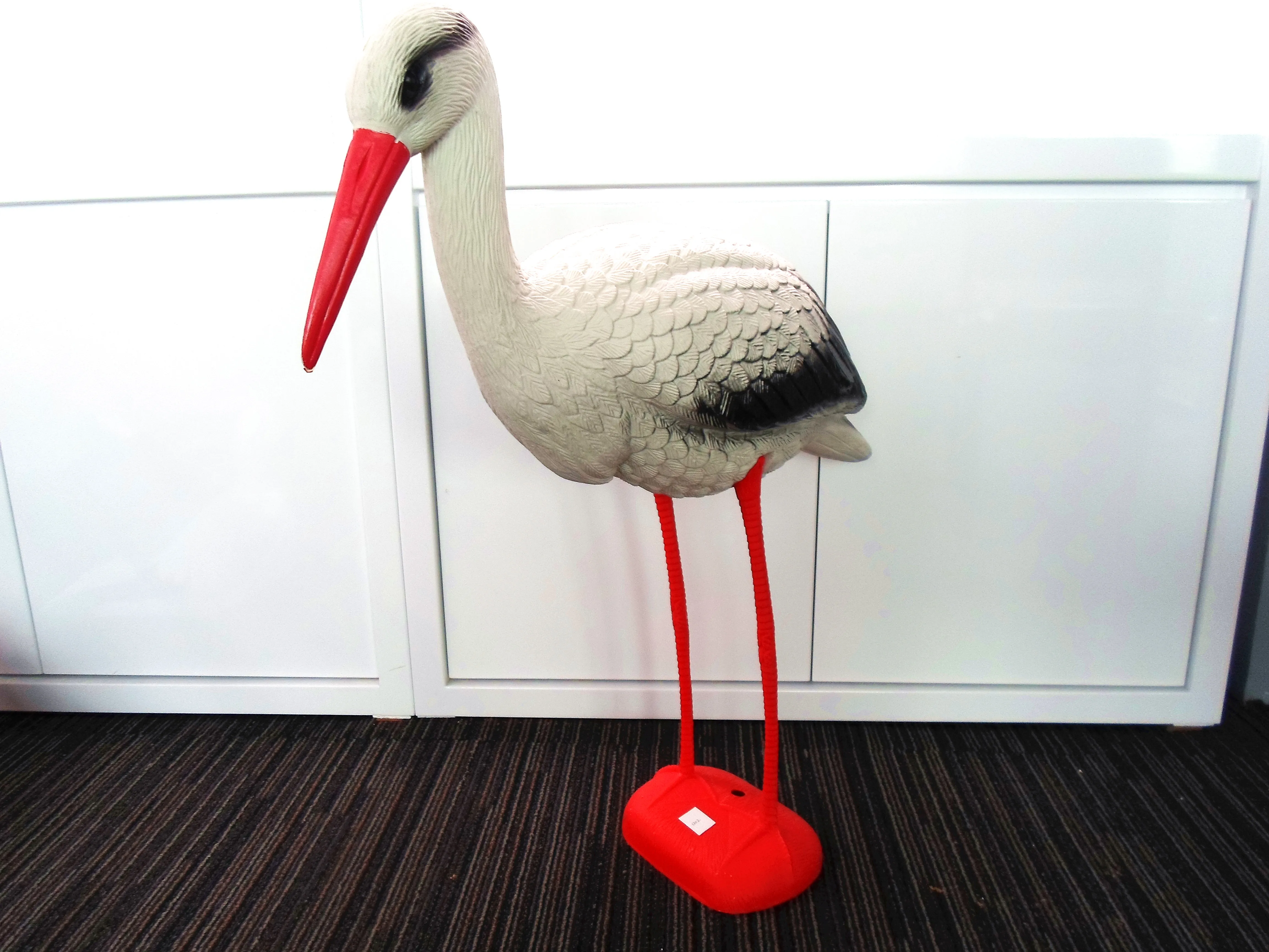 High quality Cheap Standing Plastic White Crane Decoy for Garden Decoration