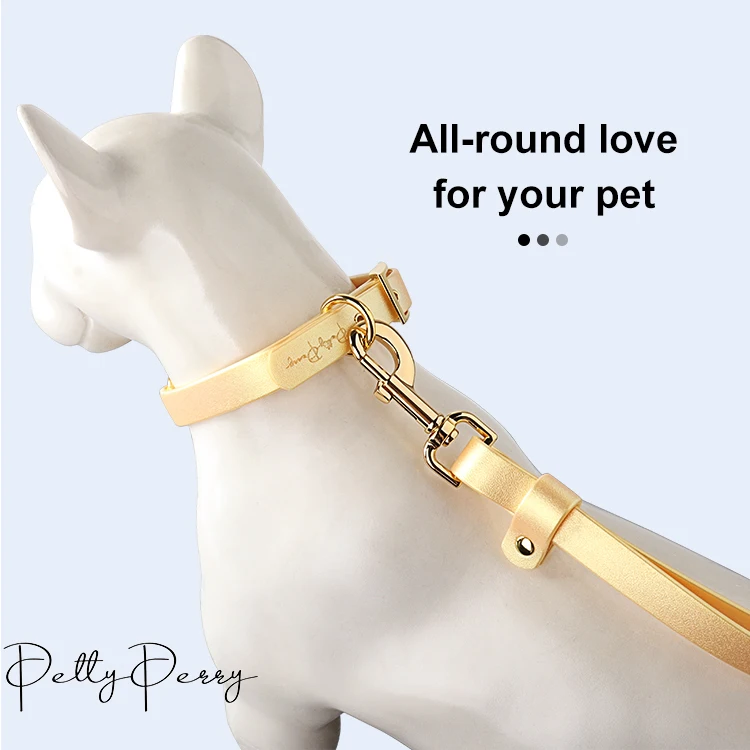 Manufacturer Waterproof Flash Design Dog Lead Luxury Pvc Pet Leash Set Dog Neck Collar With Metal Buckle