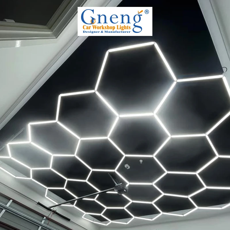Interior Design Diy Assembled Led Hexagon Light Shop Barber Hotel Studio Lighting Equipment