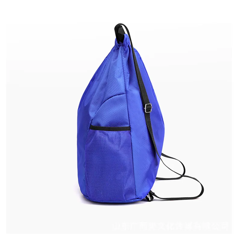 High quality polyester reusable waterproof gym sports backpack outdoor bundle drawstring bag with pockets