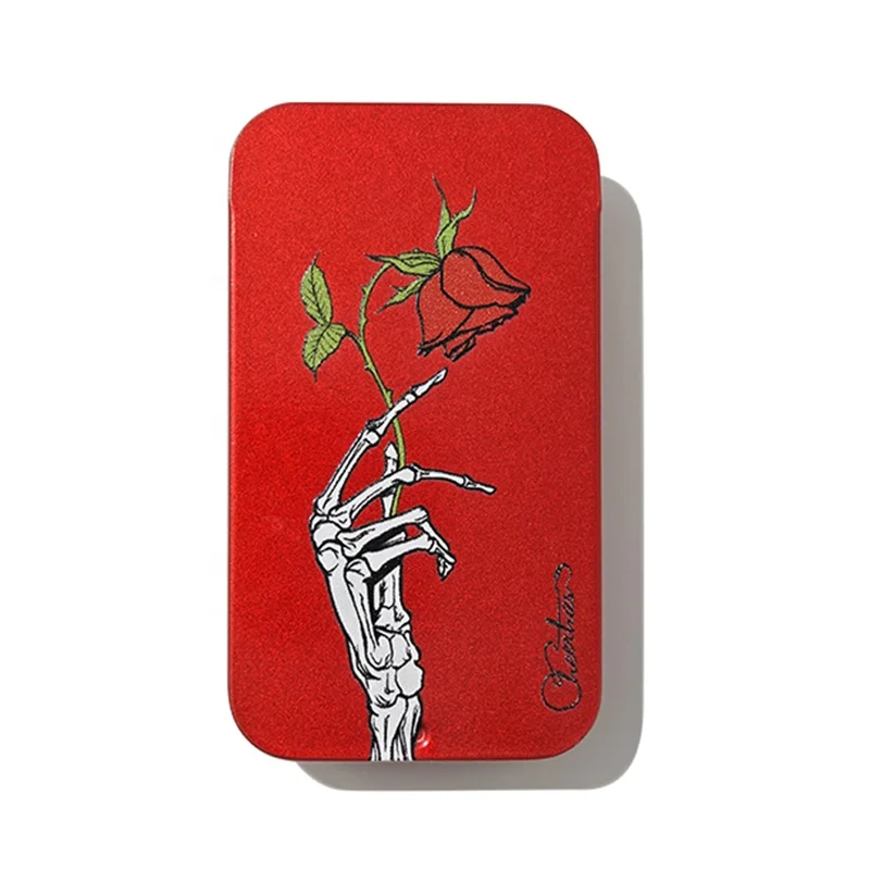 Oem Manufacture Gift Silver Square Hinge Guitar Pick Tin Case Packaging Tin Box Custom