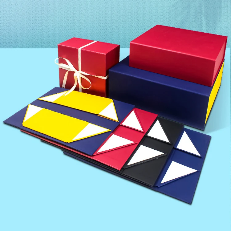 Folding Box Manufacturers Custom Exquisite Gift  Business Gift Paper Box Rigid Boxes Paperboard Recyclable