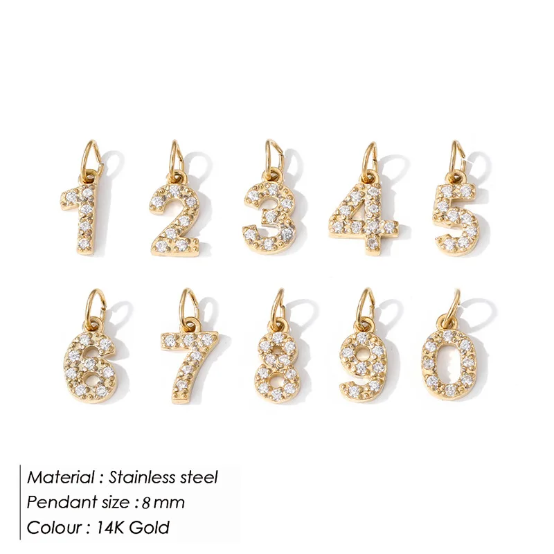 Diamond Studded A-Z Initial Letters English Pendant Alphanumeric Pendant Necklace For Women