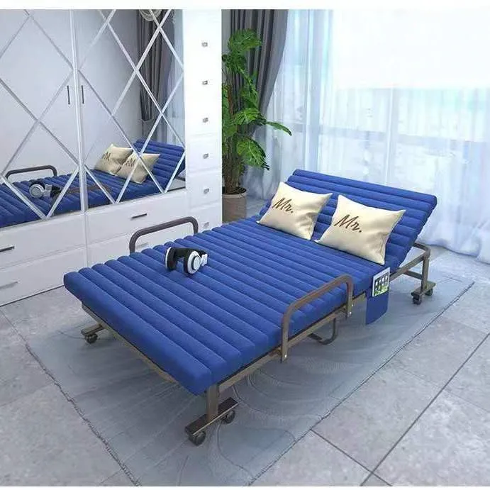 China Custom Made Living Room Furniture Folding Multi-function Steel Sofa Bed With Soft Mattress