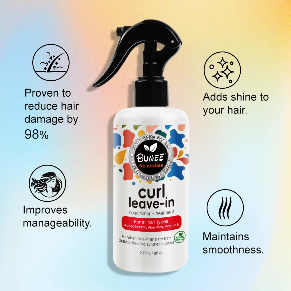 BUNEE Moisturizing Smoothing Leave In conditioner spray hair perfume shine heat protectant spray for hair repair spray