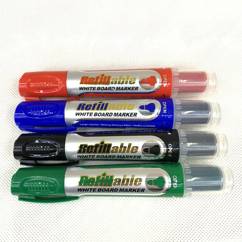 Заводская оптовая продажа, лидер продаж, бесплатная доставка чернил, многоразовые ручки для сухой стирающей доски, маркеры для офиса