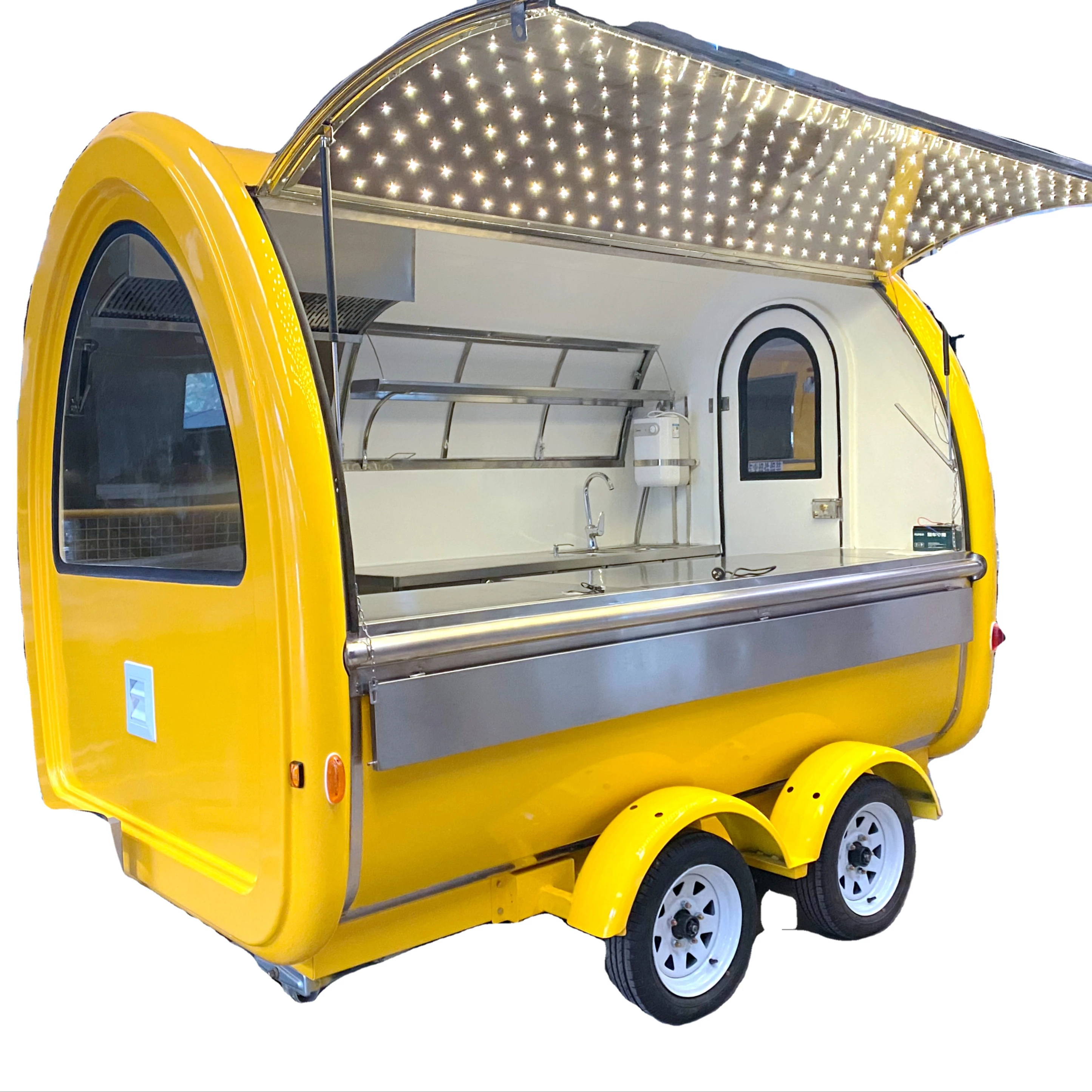 Open New Movable Nut Food Truckortable Samosa Fosnack Baror Sale Food Trailer Customized Mobile Restaurant Restaurant Equipment
