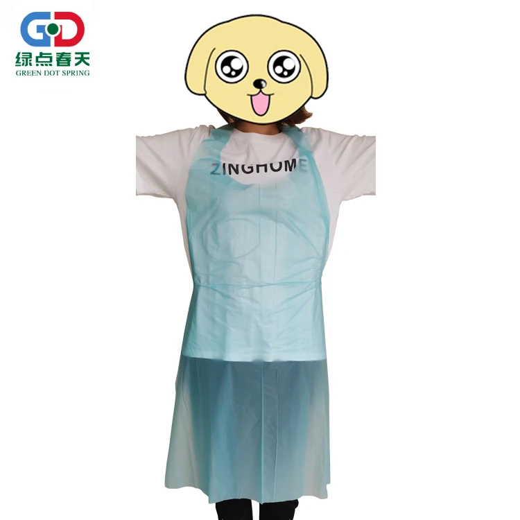 not plastic eco friendly customized apron biodegradable disposable PLA PBAT apron kitchen apron seafood bibs