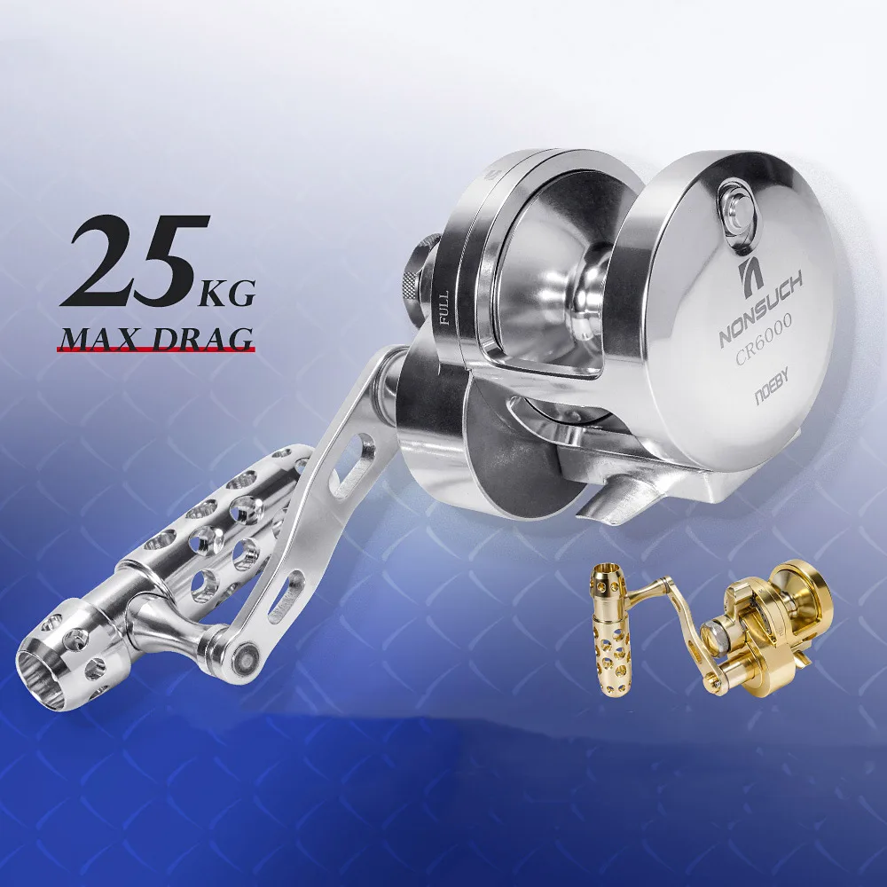 Professional OEM 4.5:1 Dual Gear Ratio Slow Jigging Fishing Reel Big Game Boat Trolling Reels