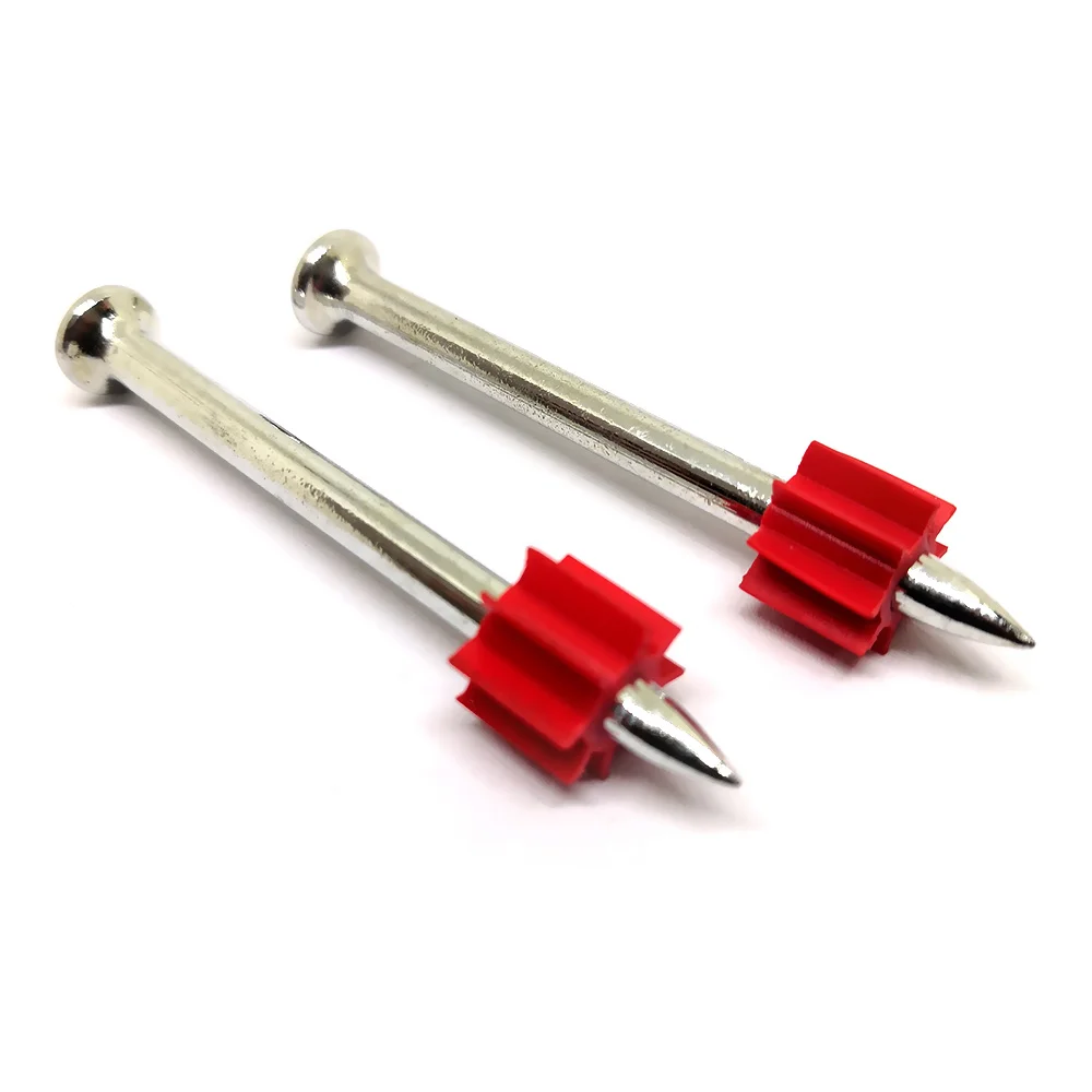 Powder actuated nail building construction concrete nail drive pin strong enough high hardness