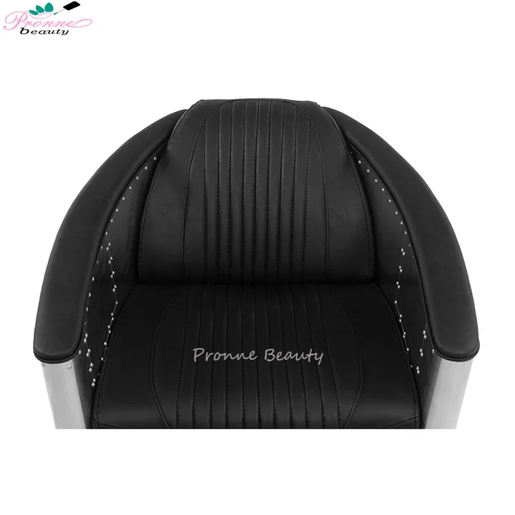 PronneBeauty Salon Furniture Waiting Area Vintage Aluminum Armchair Nordic Lounge Chair