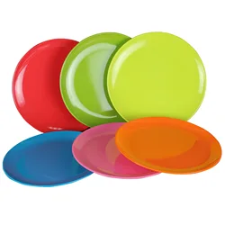 Custom plastic round Pigmented Dinner plate 5 inch 6 inch 7 inch 8 inch 9 inch 10 inch for home, restaurant, hotel