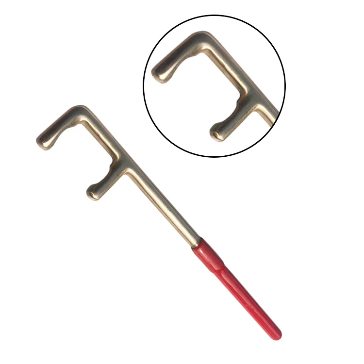 Non-Sparking Valve Handle Wrench F Type with Plastic Non-Slip Handle Spark-free Safety Spanner Aluminum Bronze