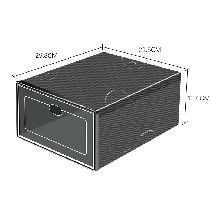 Wholesale Clear Plastic Larger Front Drop Flip Open Stackable Foldable Transparent Sneaker Organizer Shoe Boxes Storage