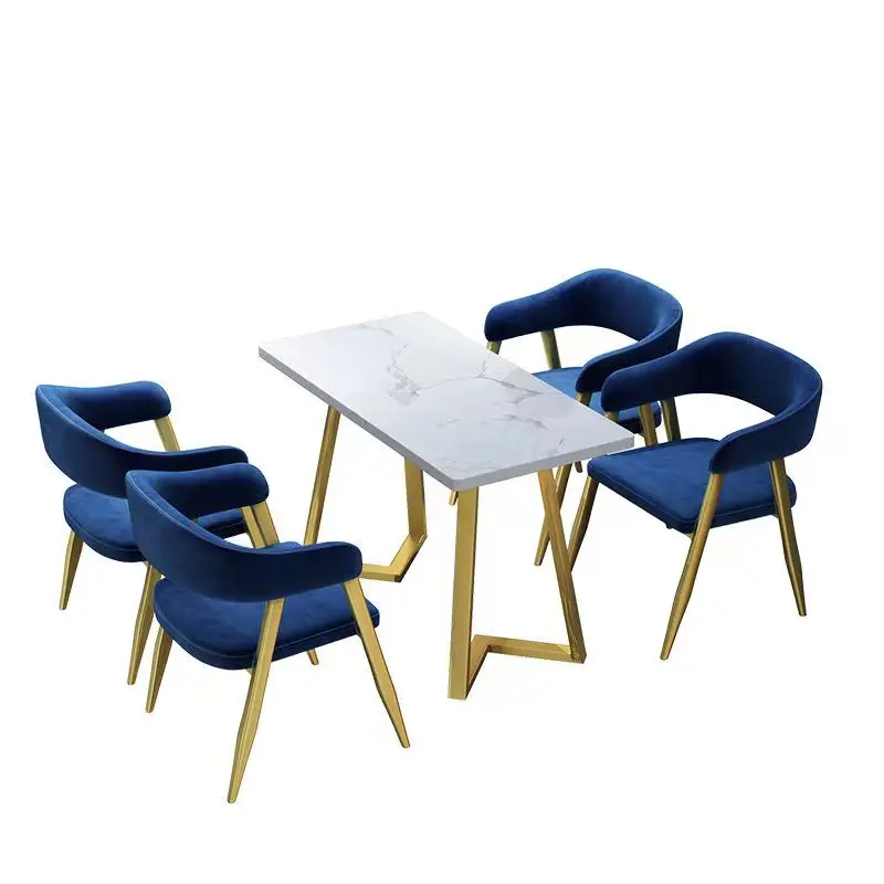 Restaurant Furniture Hot Selling Light Luxury Dining Furniture Cafe Table And Chair Dessert Restaurant Sofa Booth