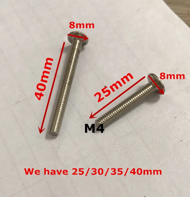 Handle and Knob Screws 45mm for Hande Pull to Installing Furniture Cabinet Drawer NORMAL SCREWS 10-40MM
