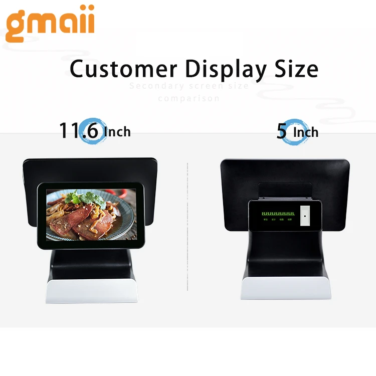 Gmaii 15.6 cash register automatic cash payment registratore di cassa pos terminal system and receipt printer 58mm