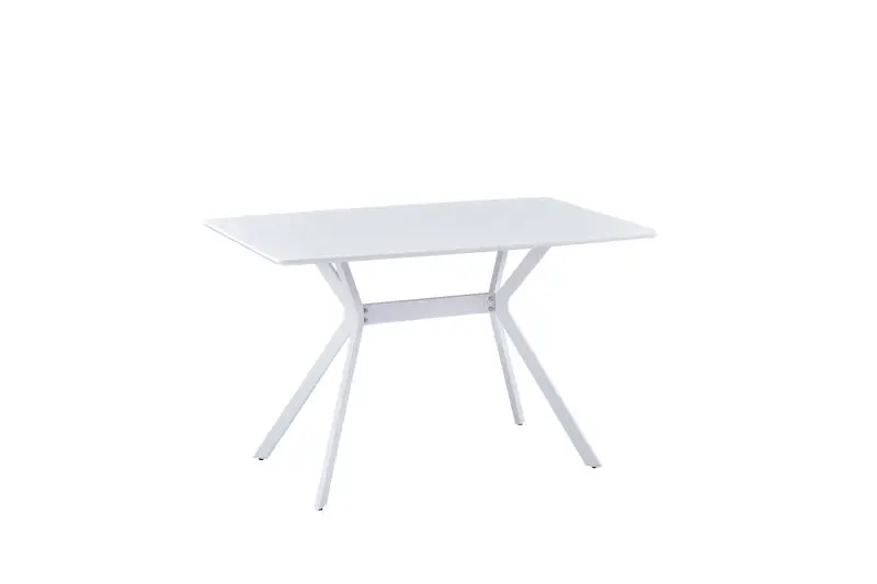 Minimalist Luxury White High Gloss 5 PCS Dining Table And Chair Set 1 Table 4 Chair White Modern High Gloss Dining Furniture