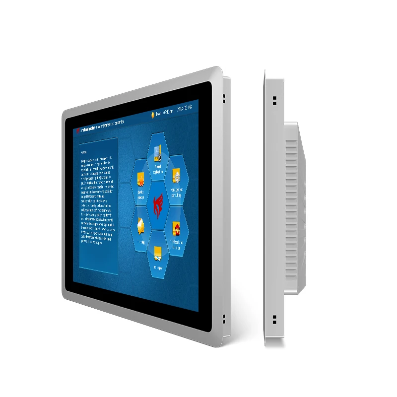 2 ethernet ports optional full aluminum 15 inch 10 points pcap touch screen industrial pc panel computer