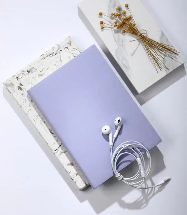 School Supplies A5 Size Ruled Printing 100 Sheets Offset Paper Leather Bound Notebook