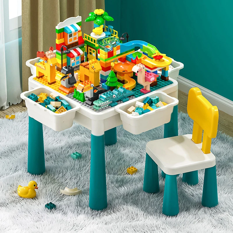 Hot Sale Wholesale Kids Children DIY Playing Multifunctional Building Blocks Table