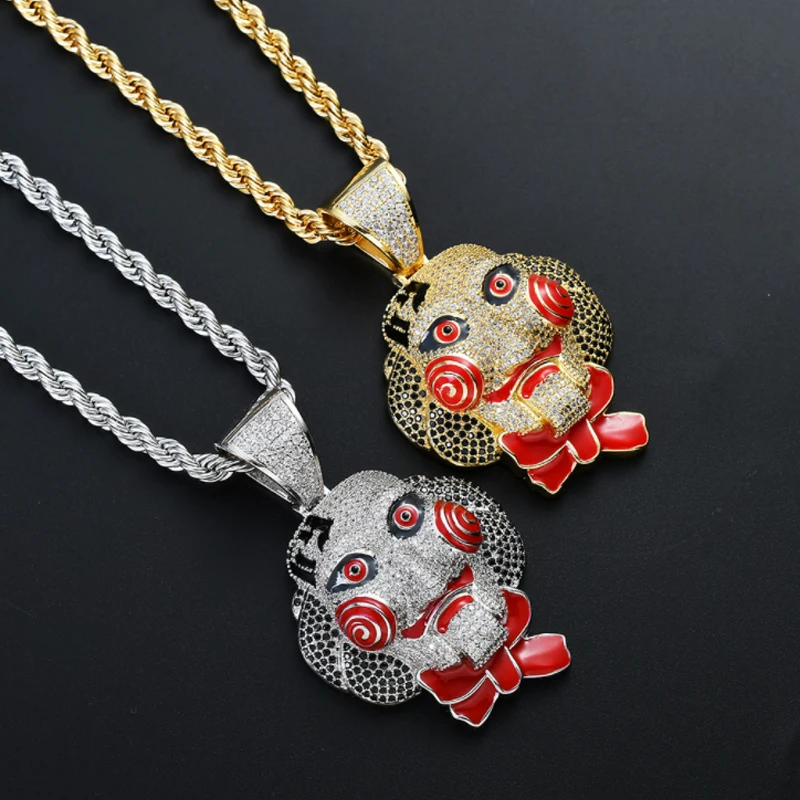 Hip Hop White Gold 925 Sterling Silver Big Shark Iced Out Diamond Pendant Custom Zircon Moissanite Pendant