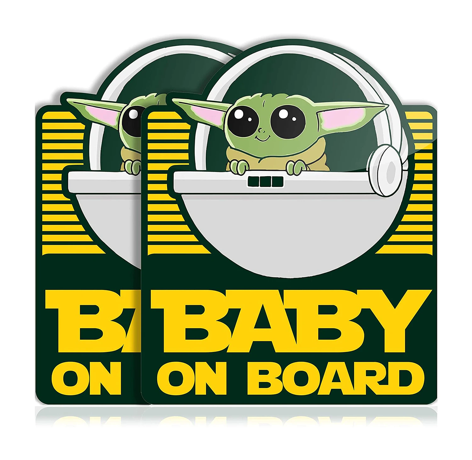 Детские наклейки для автомобиля Yoda детские на доске виниловые водонепроницаемые отражающие автомобильные