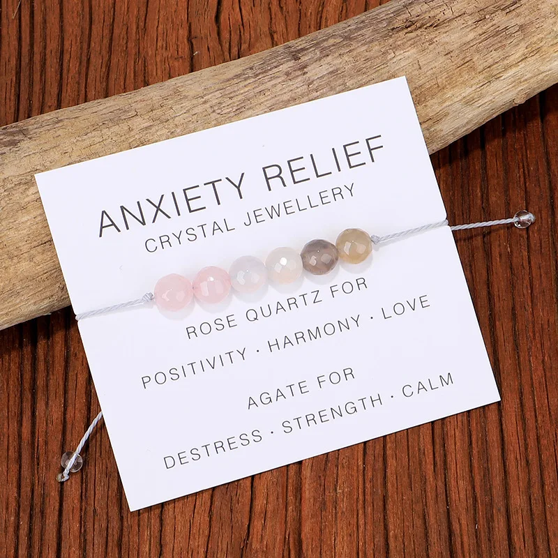 IRLIN New Female Simple Yoga Meditation Weight Loss Bracelet Natural 7 Chakra Stone Amethyst Crystal Beaded Bracelets With Card