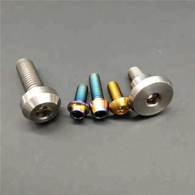 High Strength Custom M8 Hex Flange Bolt GR5 titanium Bolts Screws titanium Fasteners