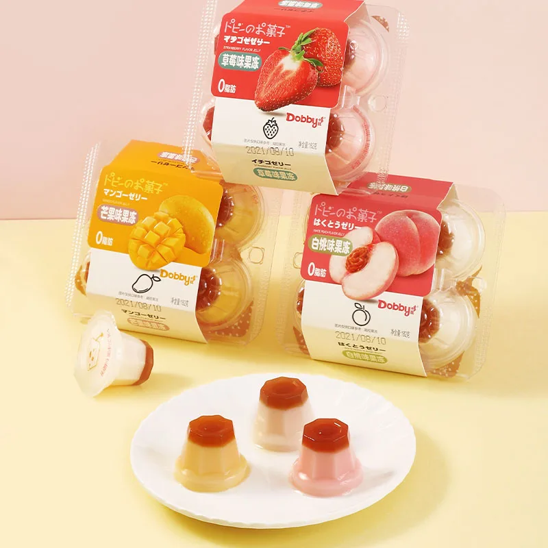 Free sample fruit jelly mango strawberry peach flavor soft jelly assorted fruit jelly