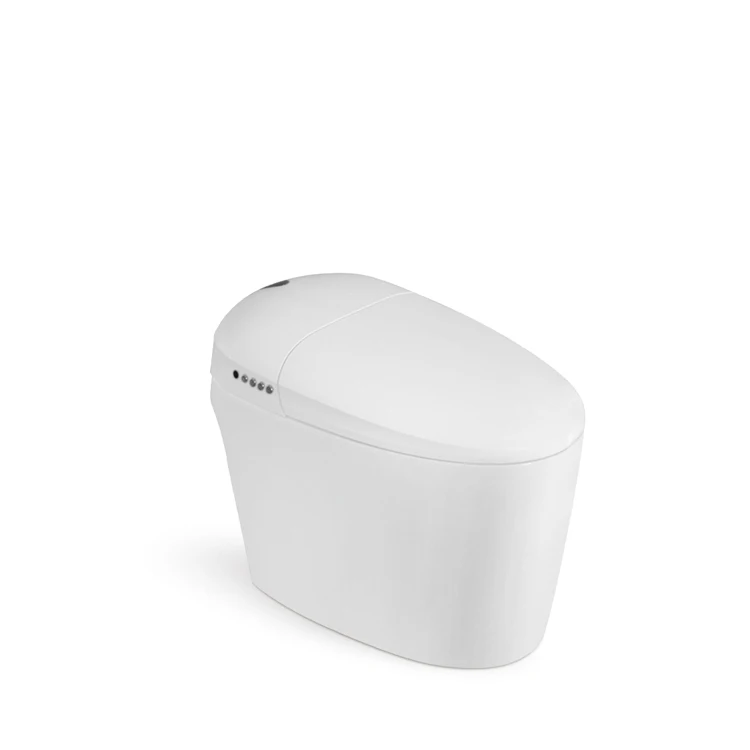 Luxury ceramic tankless WC bathroom automatic flushing bidet heat  intelligent electronic smart toilet with remote