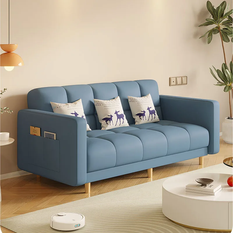 Modern Simple Design Sofa Bed Foldable Sofa 2024 New Single Fabric Living Room Furniture Soft Small Sofa