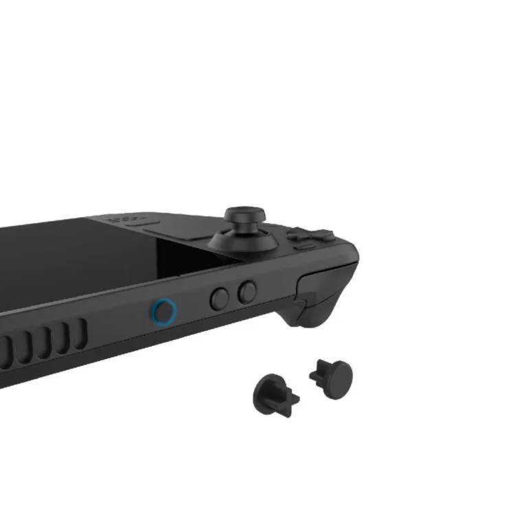 Protective Kit Set for Steam Deck Console Dust Plug Button Touchpad Sticker Silicone Thumbsticks Grips