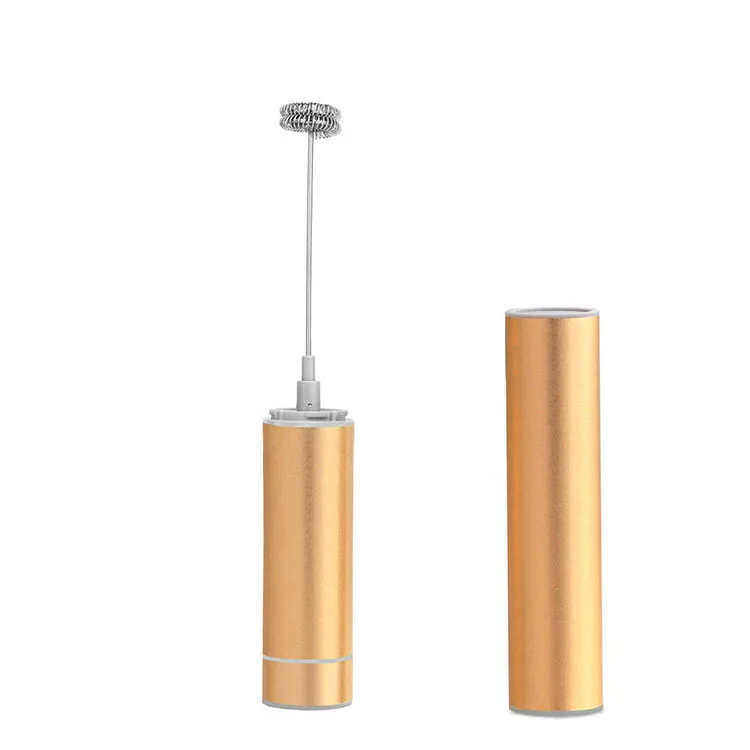 Premium quality customized logo gold milk frother electric frother gold frother rose gold